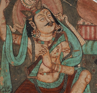 古龟兹拜城克孜尔石窟壁画第77洞6幅 高清电子图片装饰喷绘素材