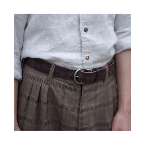 植鞣革复古做旧头层牛皮皮带