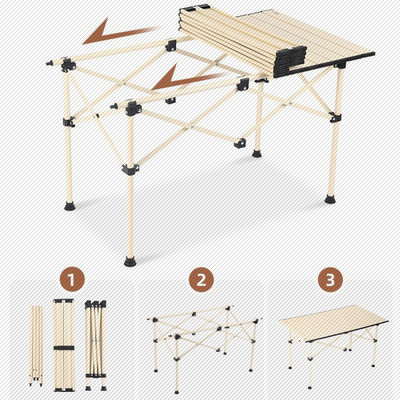 原始人户外折叠桌便携式露营桌子