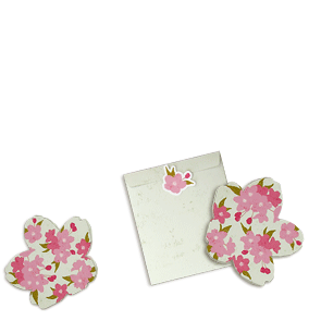 满68包邮樱花卡贺卡3d纸模型手工劳动diy非成品带纸质说明