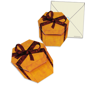 满68包邮平面礼物盒贺卡 3d纸模型diy手工劳动非成品带纸质说明