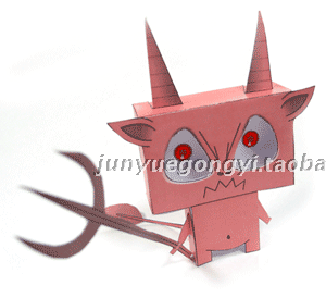 满68包邮万圣节小恶魔3d立体折纸模型儿童亲子手工劳动diy非成品
