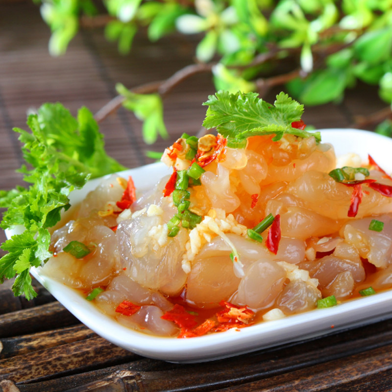 海蜇丝即食凉拌大连特产海蜇皮头非干货半成品美食即食