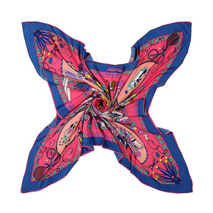 麦桐丝巾 130cm*130cm漫步巴黎街头 女士斜纹绸仿真丝丝巾围巾