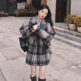 大货2025冬新个性毛呢拼皮外套7068P165控248，女装毛呢外套，浙宝265