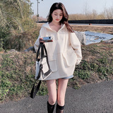 大货白色华夫格拼接卫衣8177P120178，女装卫衣/绒衫，浙宝265