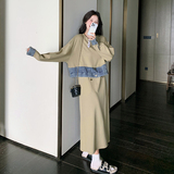 大货牛仔拼接卫衣裙7019P125控188，女装连衣裙，浙宝265