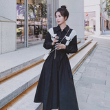 大货2022黑白拼接显瘦中长款连衣裙8838P115控168，女装连衣裙，浙宝265