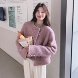 2024冬新款羊毛小香风短款双排扣上衣7071P165控248，女装毛呢外套，浙宝265