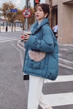 大货2021口袋拼毛小服外套8872P165控价248，女装棉衣/棉服，浙宝265