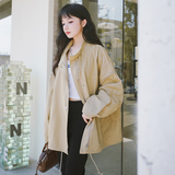 大货条纹内里三色风衣工装外套8035P130控价188，女装风衣，浙宝265