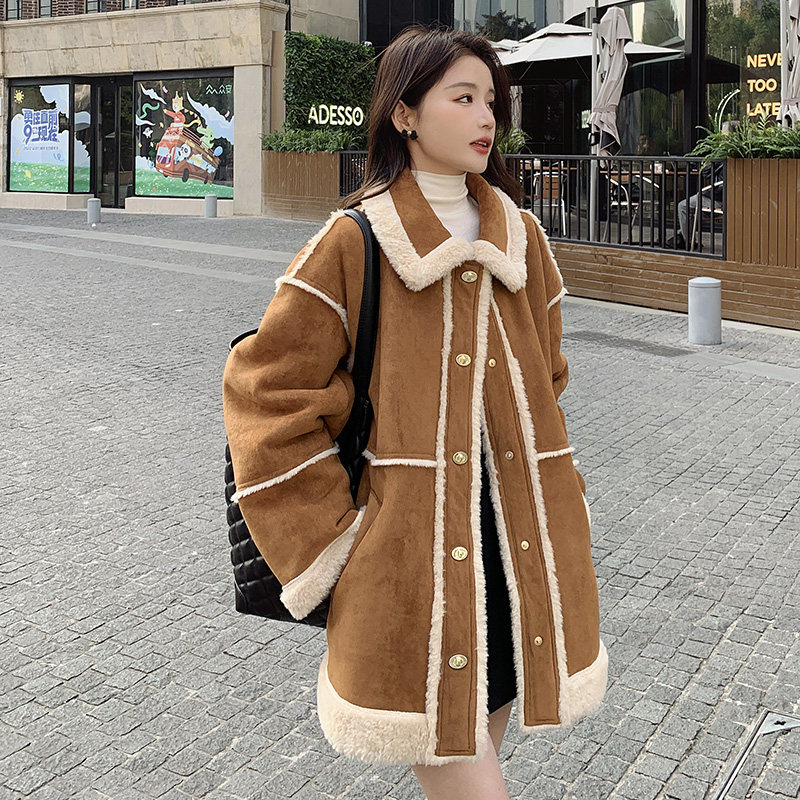 大货皮毛一体派克服外套8133,女装派克服,浙宝265