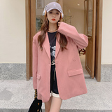 大货干枯玫瑰定染设计小众粉色小西装8050P135188，女装西装，浙宝265