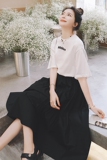 大货黑白拼接连衣裙8005168，女装连衣裙，浙宝265