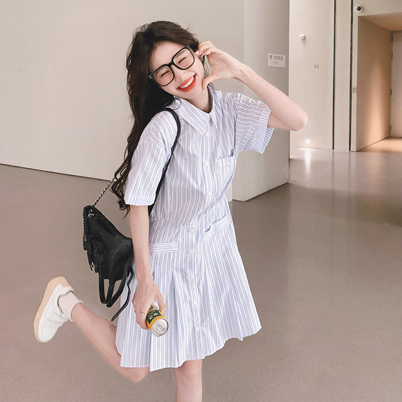 大货已出条纹连衣裙8587P115控178,女装连衣裙,浙宝265