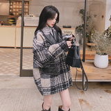 大货2025冬新个性毛呢拼皮外套7068P165控248，女装毛呢外套，浙宝265