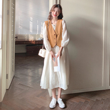 大货两件套连衣裙+小马甲8538-P155-控238，女装连衣裙，浙宝265
