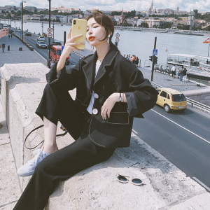 大货已出 明线大纽扣西装套装 950 P140控价198,女装套装/套裙,浙宝265