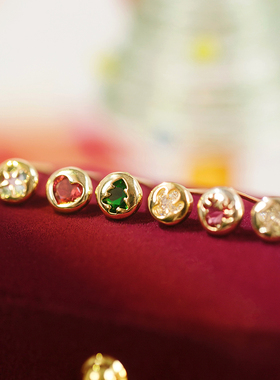 HelloJan925银圣诞锆石迷你小耳钉雪花麋鹿耳环可爱精致百搭耳饰