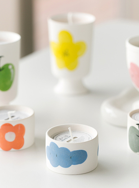 HelloJan 手工陶瓷香薰精油蜡烛ins简约家居桌面摆件生日礼物女
