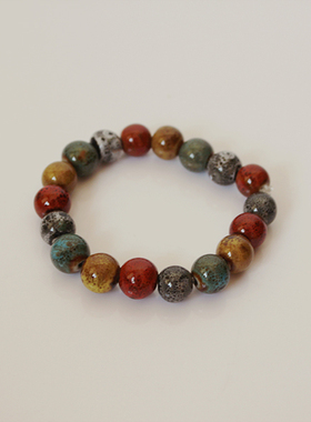 南国瓦瓷 | 陶瓷手链 森林系森女饰品 火山石 糖果 情侣姐妹手链