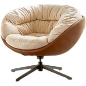 布艺蛋壳椅北欧单人沙发椅现代简约客厅懒人阳台羽绒旋转休闲椅子