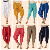 孔雀蓝薄款 印度民族风绵绸刺绣印度舞蹈练习哈伦裤 休闲灯笼裤