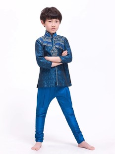 印度传统民族服饰男童套装礼服表演服少儿舞台服正宗印巴风