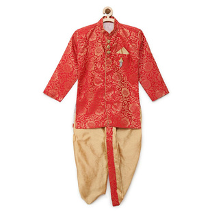 印度传统民族服饰男童亚麻套装 礼服生日服表演服正宗印巴风4色入