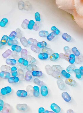 3*6mm洒金花生异形珠子diy手工饰品配件串珠散珠