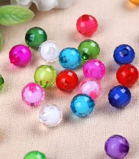16mm地球珠编花瓶散珠亚克力珠中珠一斤约218颗大苹果珠子送教程