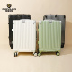 锁时尚 蒙娜丽莎旅行箱新款 NTW51047男女铝框万向轮潮流密码 拉杆箱