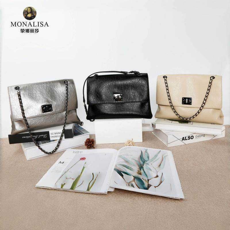 蒙娜丽莎女包2025冬新款畅销简约百搭柔软休闲链条单肩斜挎通勤包