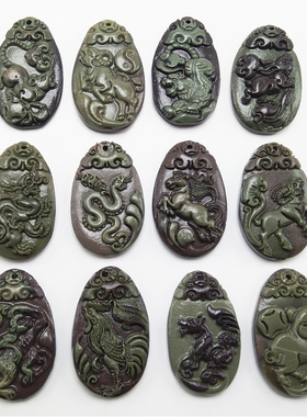 宁夏生肖鼠龙蛇马羊猴鸡狗贺兰石