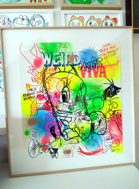 西班牙艺术家Judas Arrieta 小鸟卡通漫画 卡通手绘原作 真品保障