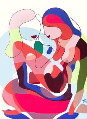 原作法国街头艺术家Anthea Missy 手绘画 可爱女孩 艺术收藏