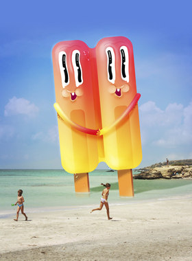 阿根廷艺术家Rayita 冰淇淋雪糕 精灵限量版画 潮玩艺术