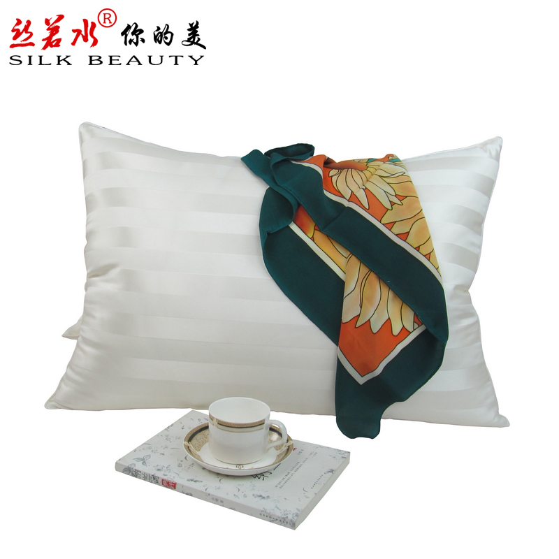 丝若水填充优质百分百桑蚕丝枕芯 表皮全真丝枕头 天然健康舒适