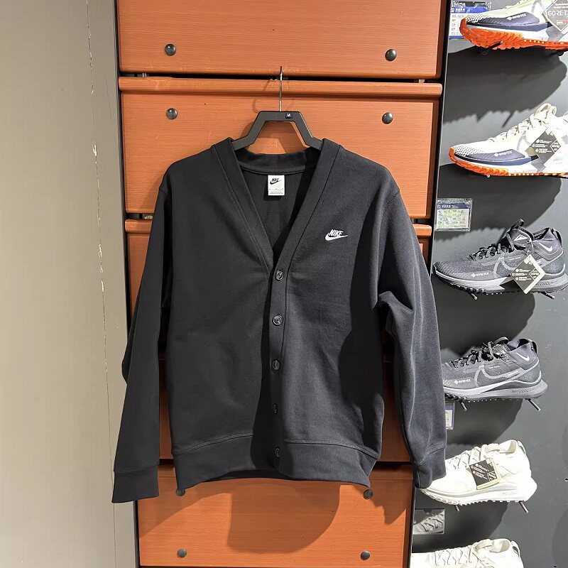 Nike/耐克经典男子百搭休闲叠穿V领针织夹克外套 FN3899-010