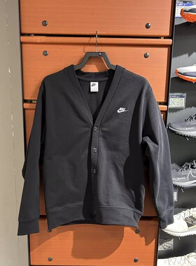 Nike/耐克经典男子百搭休闲叠穿V领针织夹克外套 FN3899-010