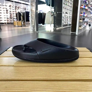 涼鞋 Nike耐克拖鞋 沙灘鞋 防滑耐磨緩震黑色人字拖FD4115 女款 001