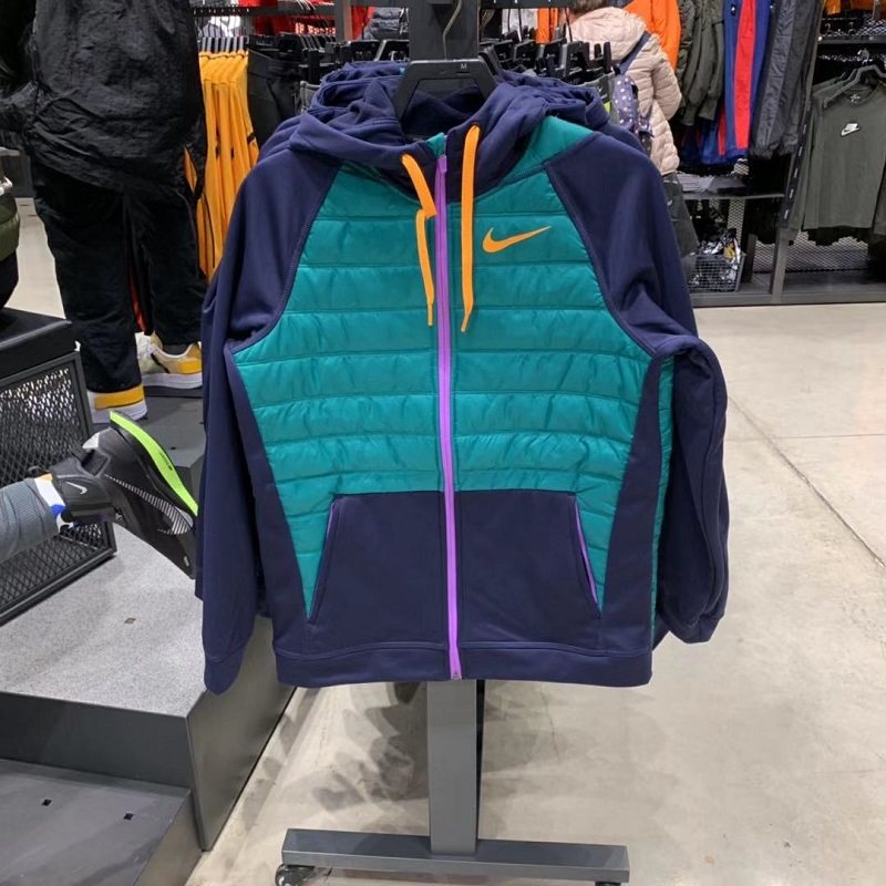 耐克休闲加厚连帽棉服