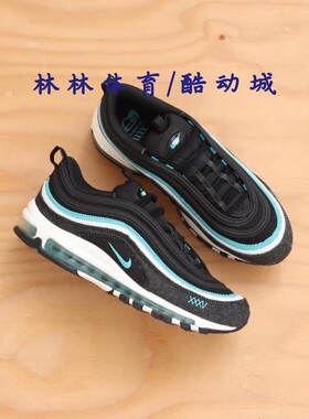 NIKE耐克男鞋Air max 97灯芯绒牛仔子弹气垫复古跑步鞋DN1893-001