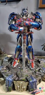 热火模玩雕像 P1S同款定制 变形金刚4 骑士擎天柱 赠送大枪