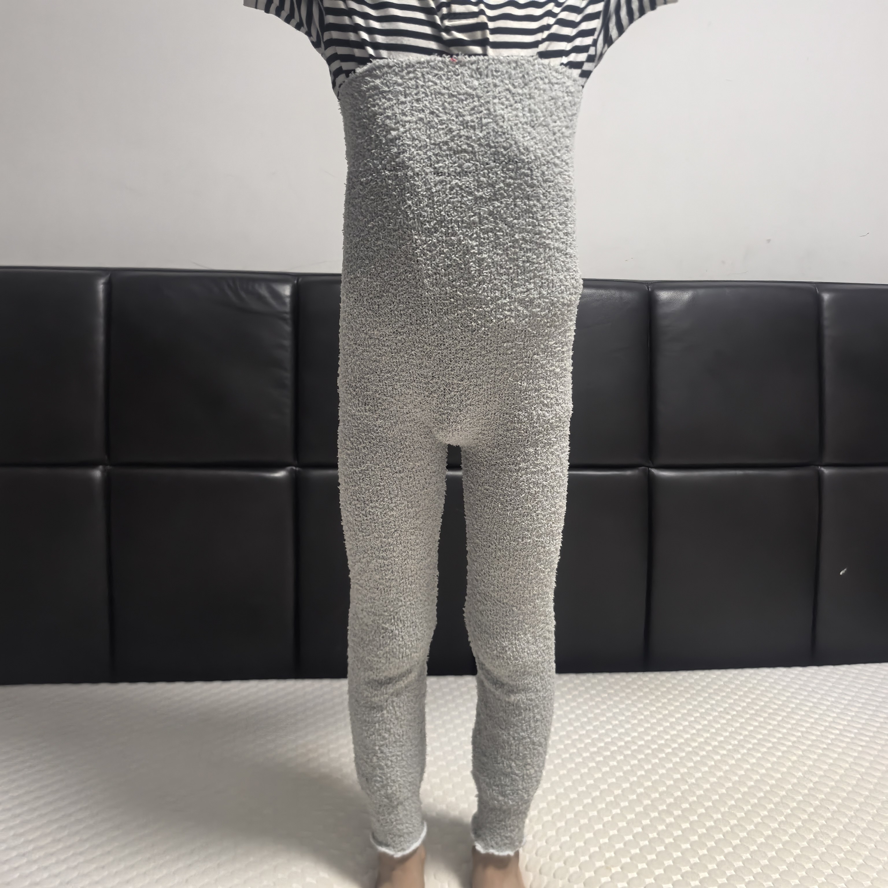 儿童毛绒秋裤软绵绵弹力保暖睡裤秋冬保暖加厚一体婴儿宝宝大PP裤