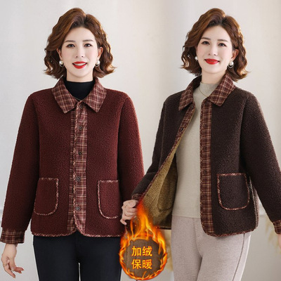 50多岁妈妈洋气上衣中年端庄大气