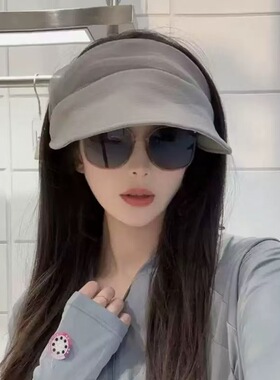 网红小众欧根纱空顶帽子女夏季出