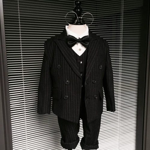 Демисезонный детский пиджак классического кроя, жилет, платье, комплект, костюм мальчика цветочника, манекен головы, куртка