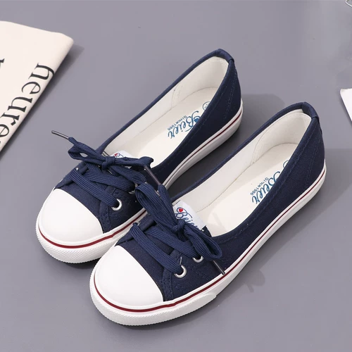 Belishoukou Spring и Summer Corean Casual Flat Canvas обувь