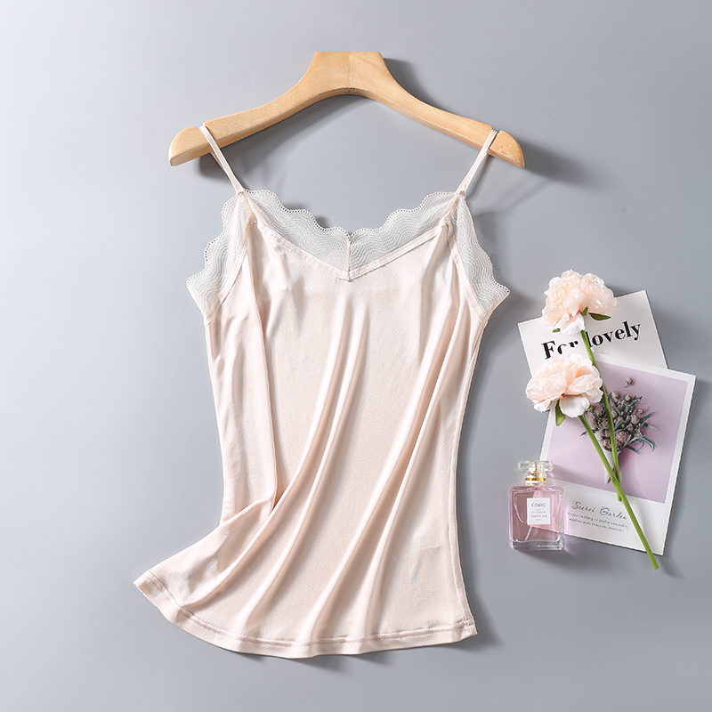 醋酸v领桑蚕丝舒适透气打底衫